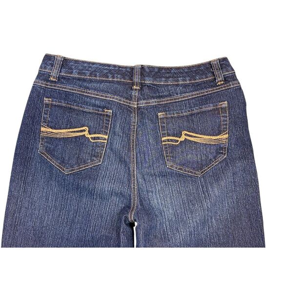 Nine West Women's Straight Jeans Size 12 Blue Dark Wash - Picture 5 of 12